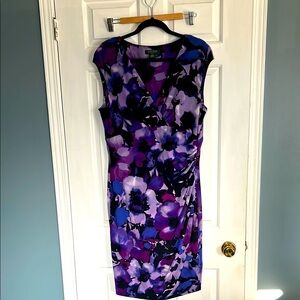 Elegant Purple Floral Dress